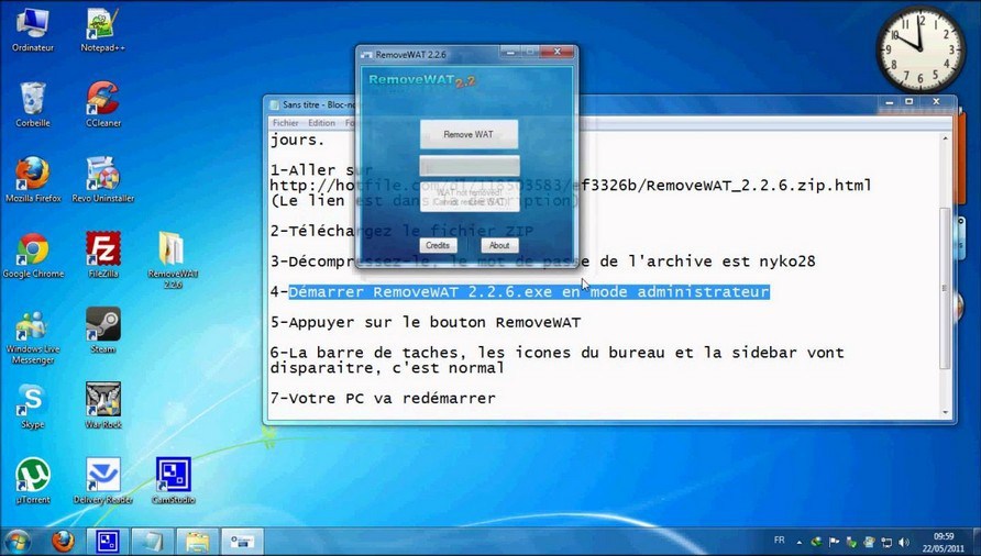 Windows 7 activator removewat